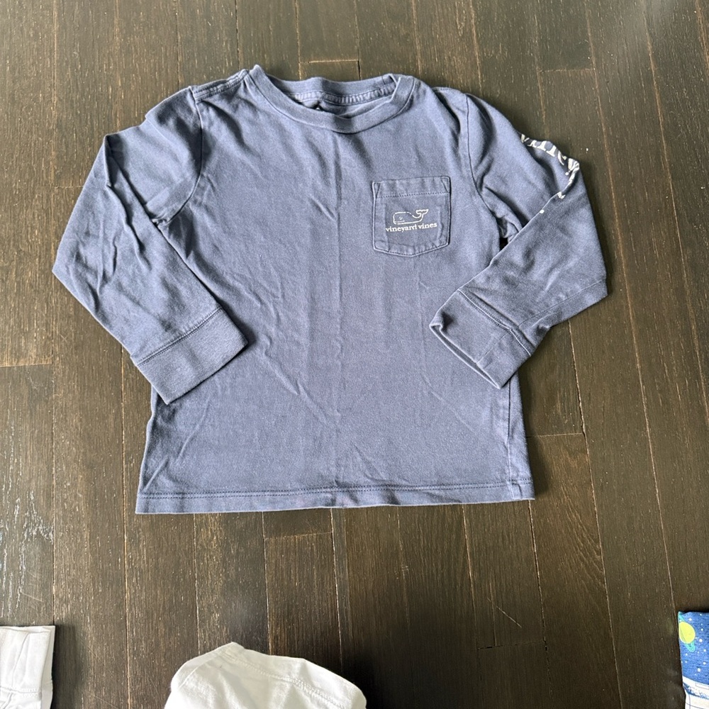 Vineyard Vines Kids Long Sleeve Shirt in Navy